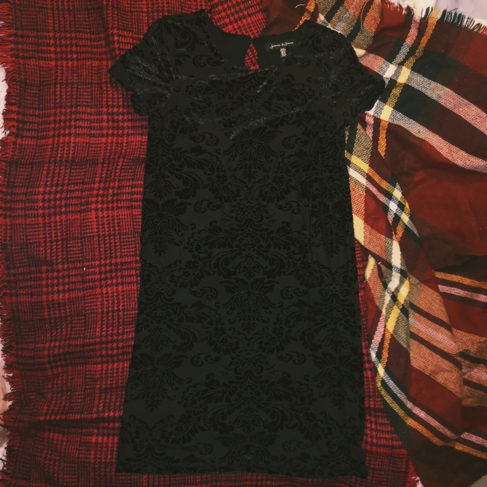 Felted Baroque patterned shift dress